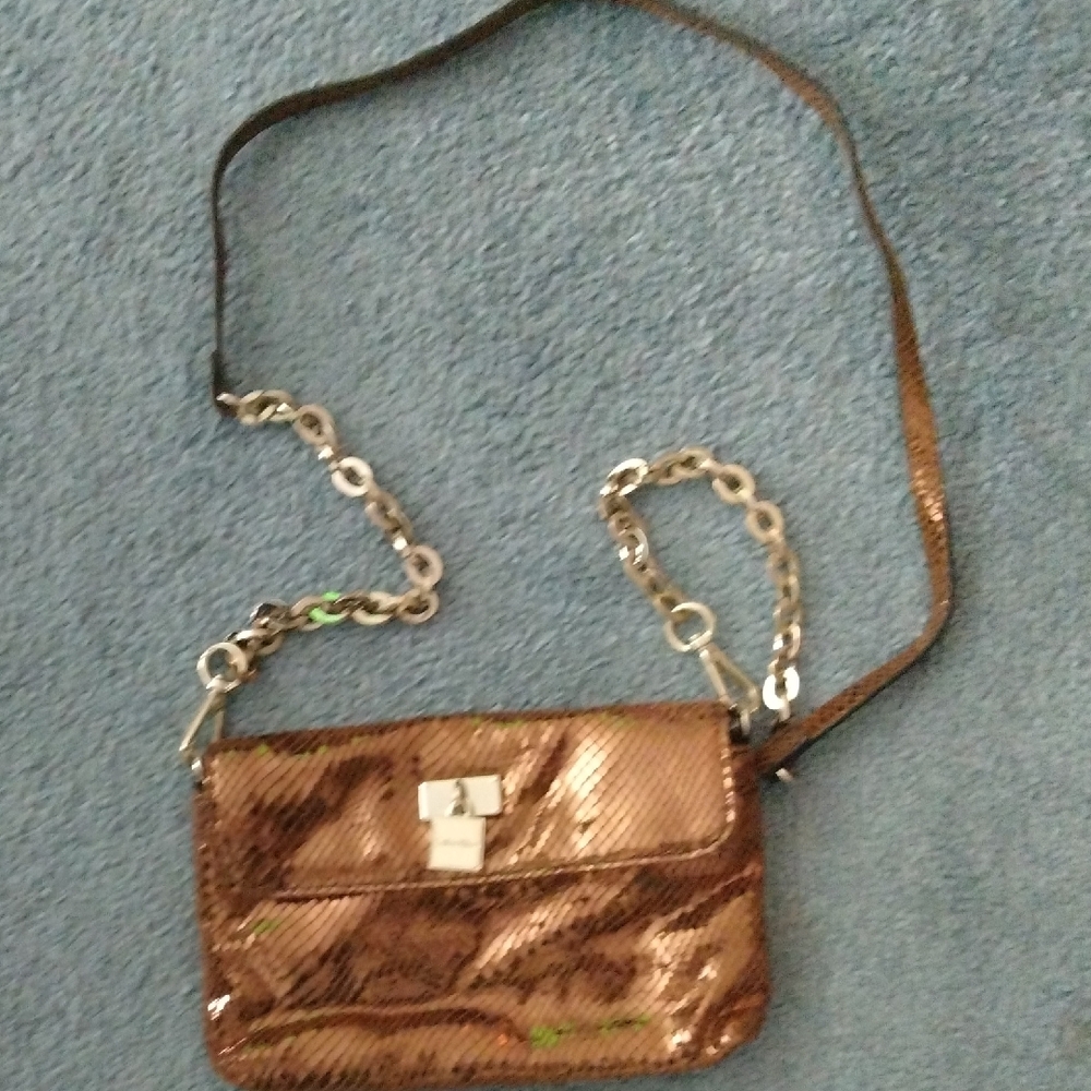 Calvin Klein Shiny Copper Crossbody Bag